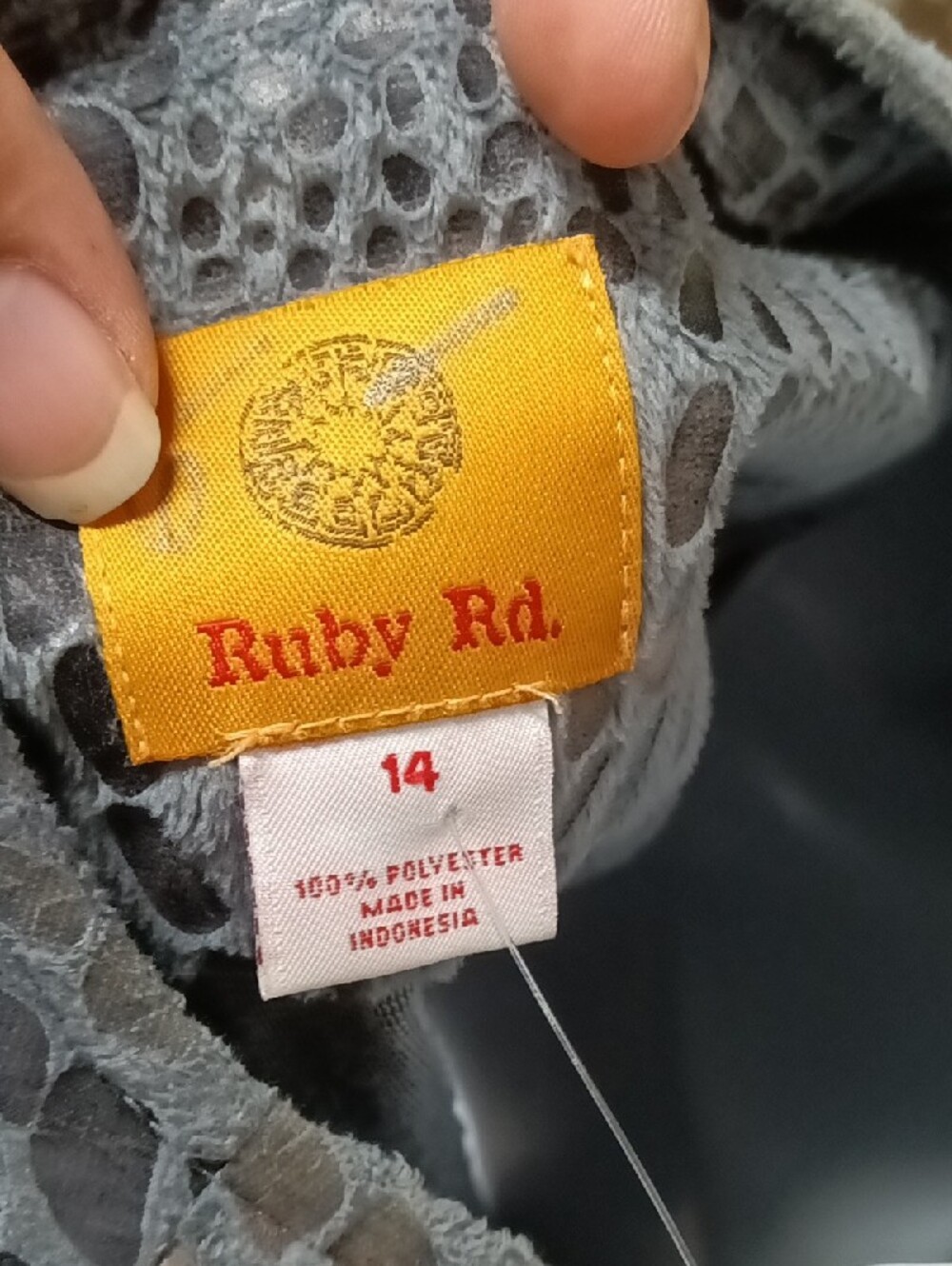 Ruby Rd. Gray Croc-Texture Button-Front Jacket - Picture 2 of 3
